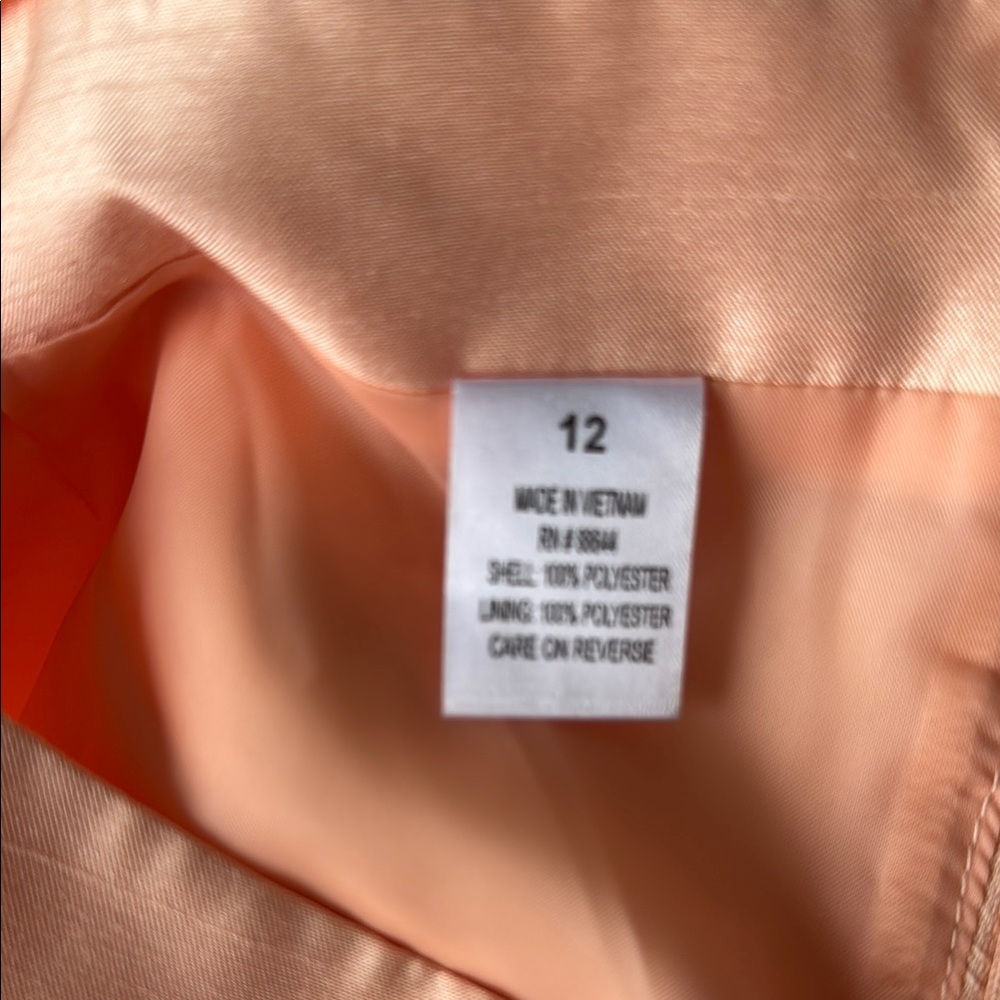 Emily Stylish Peach Skirt/Jacket, Size 12, NWT, MAKE AN OFFER!!! - Picture 7 of 7